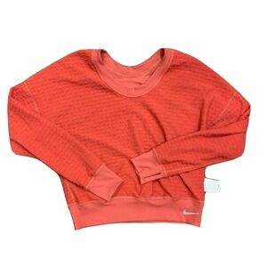 Nike Therma-FIT Element Reversible Crew Running Top Small Orange DD6496-822 NWT